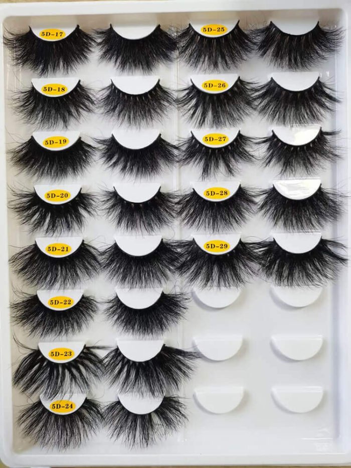 Individual Wispy 25mm 5D Mink Hair Faux Lashes 1