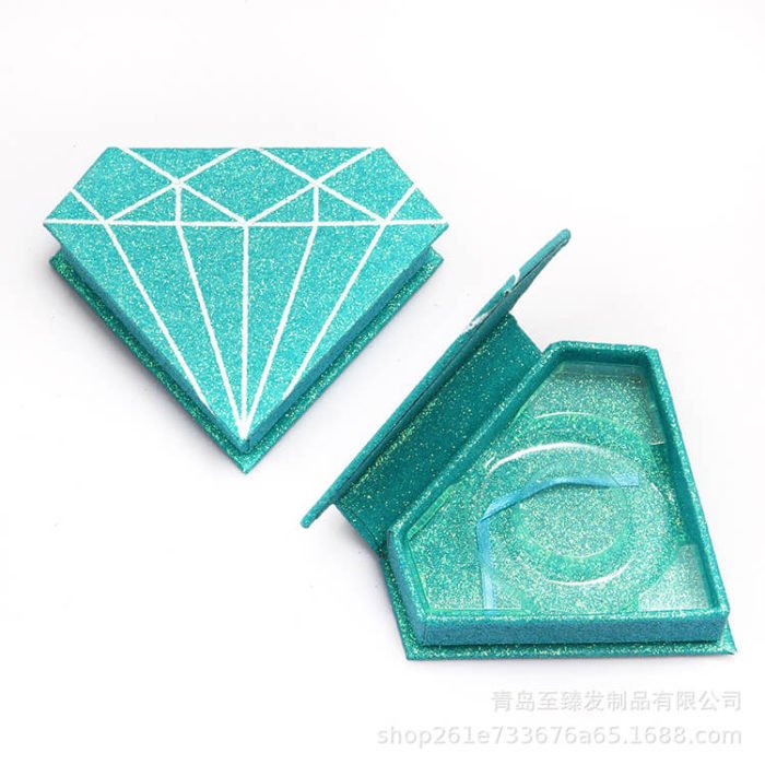 Wholesale Custom Diamond Shape Eyelash Box Packaging 12