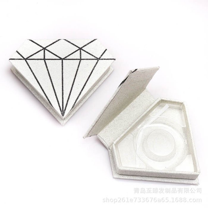 Wholesale Custom Diamond Shape Eyelash Box Packaging 13