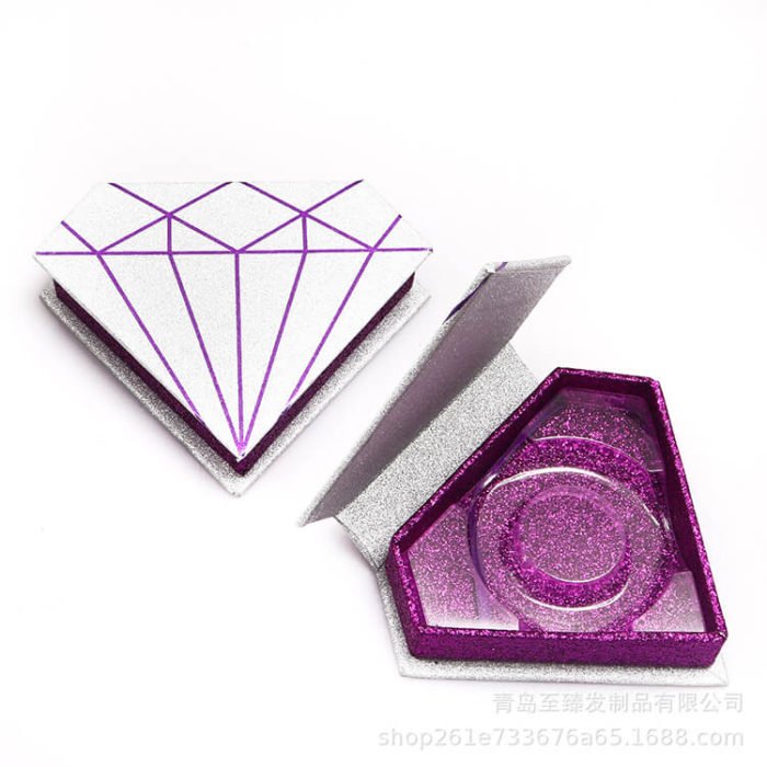 Wholesale Custom Diamond Shape Eyelash Box Packaging 15