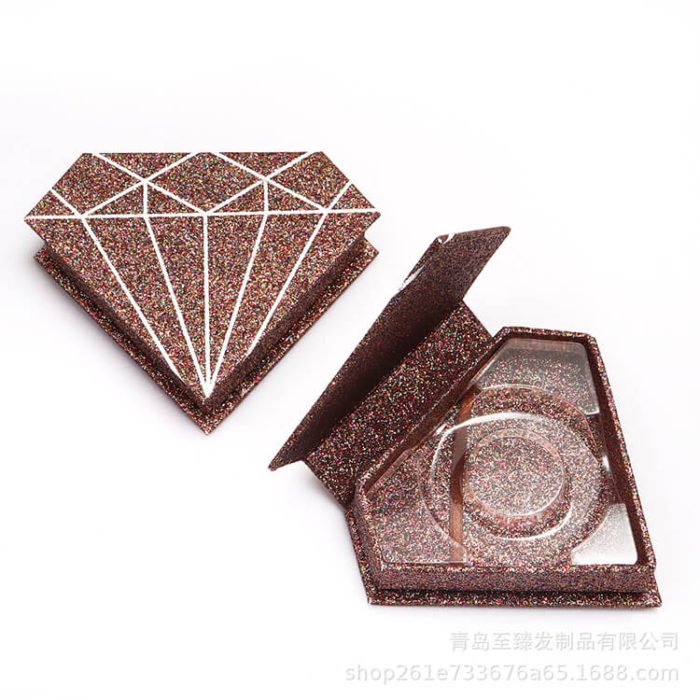 Wholesale Custom Diamond Shape Eyelash Box Packaging 16