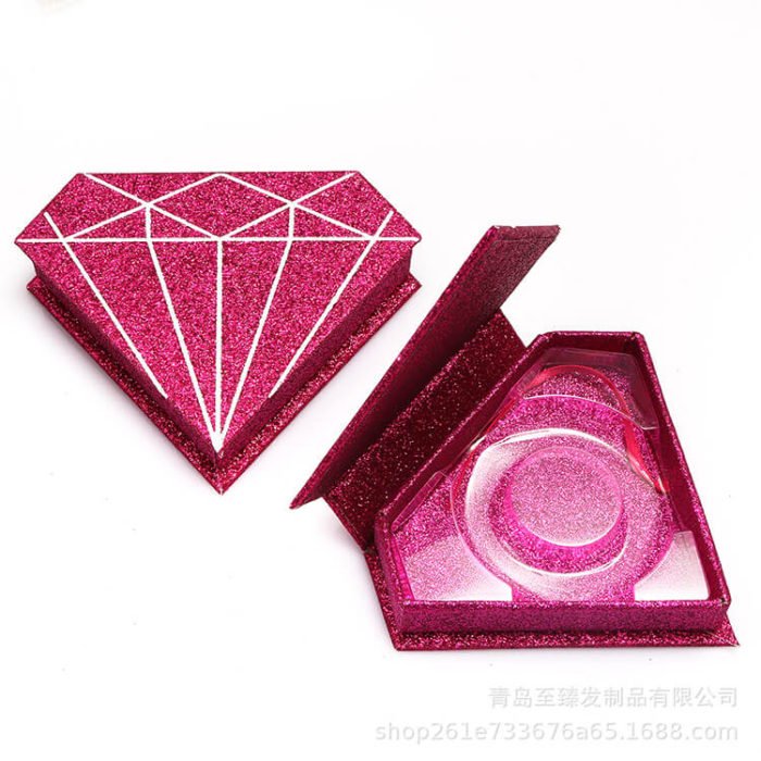 Wholesale Custom Diamond Shape Eyelash Box Packaging 17