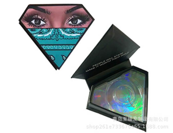 Wholesale Custom Diamond Shape Eyelash Box Packaging 18
