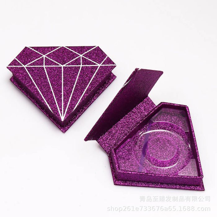 Wholesale Custom Diamond Shape Eyelash Box Packaging 19