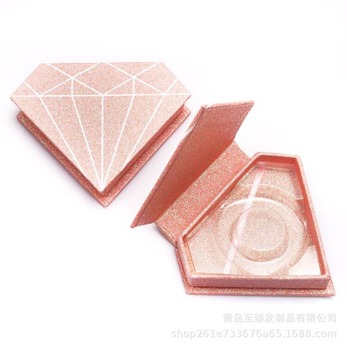 Wholesale Custom Diamond Shape Eyelash Box Packaging 22