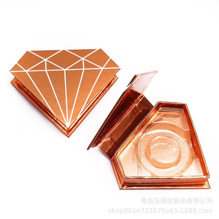 Wholesale Custom Diamond Shape Eyelash Box Packaging 26