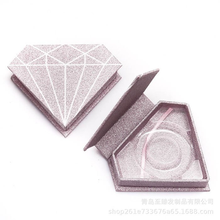 Wholesale Custom Diamond Shape Eyelash Box Packaging 9