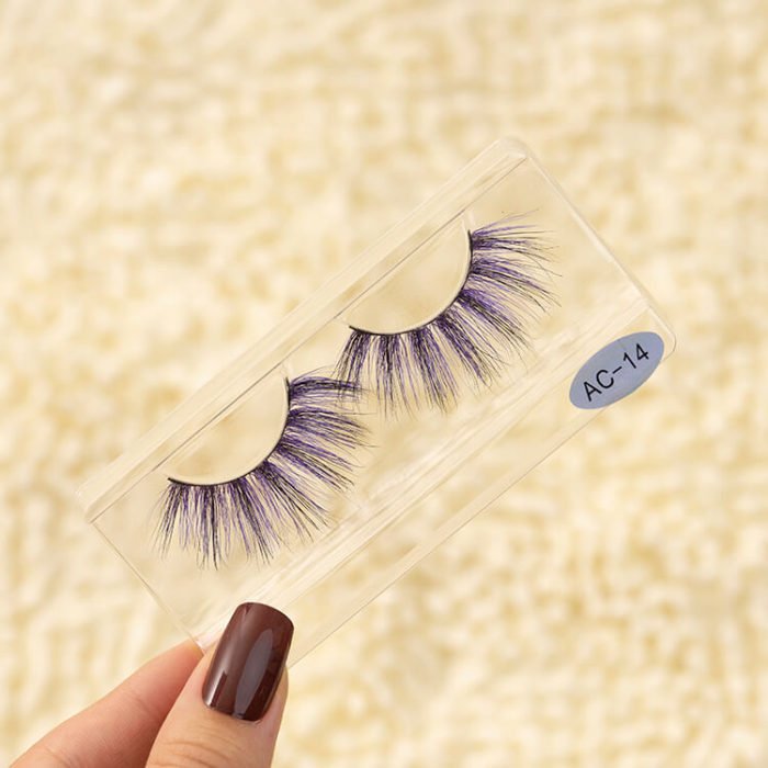 Good Colored Purple False Eyelashes 5